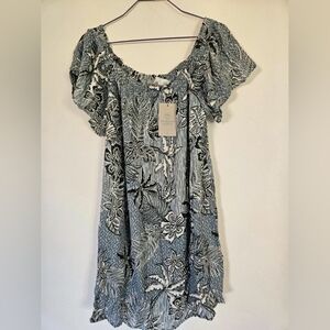 Primark Blue and White Floral Mini Dress